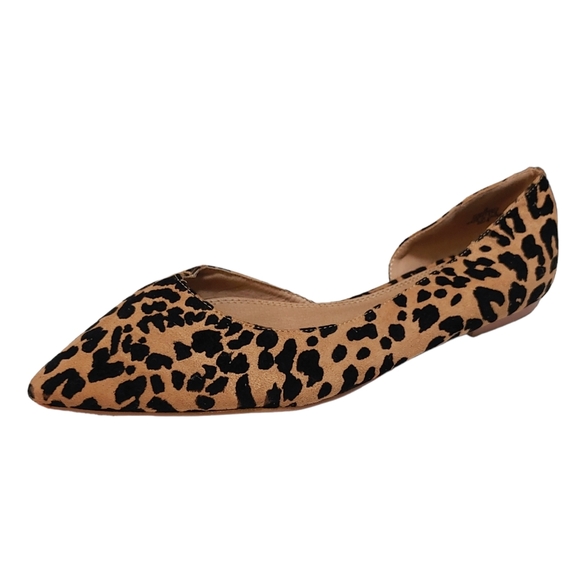 ASOS Wide Fit Virtue d'orsay pointed ballet flats in leopard Women's Size 9 - Picture 8 of 8
